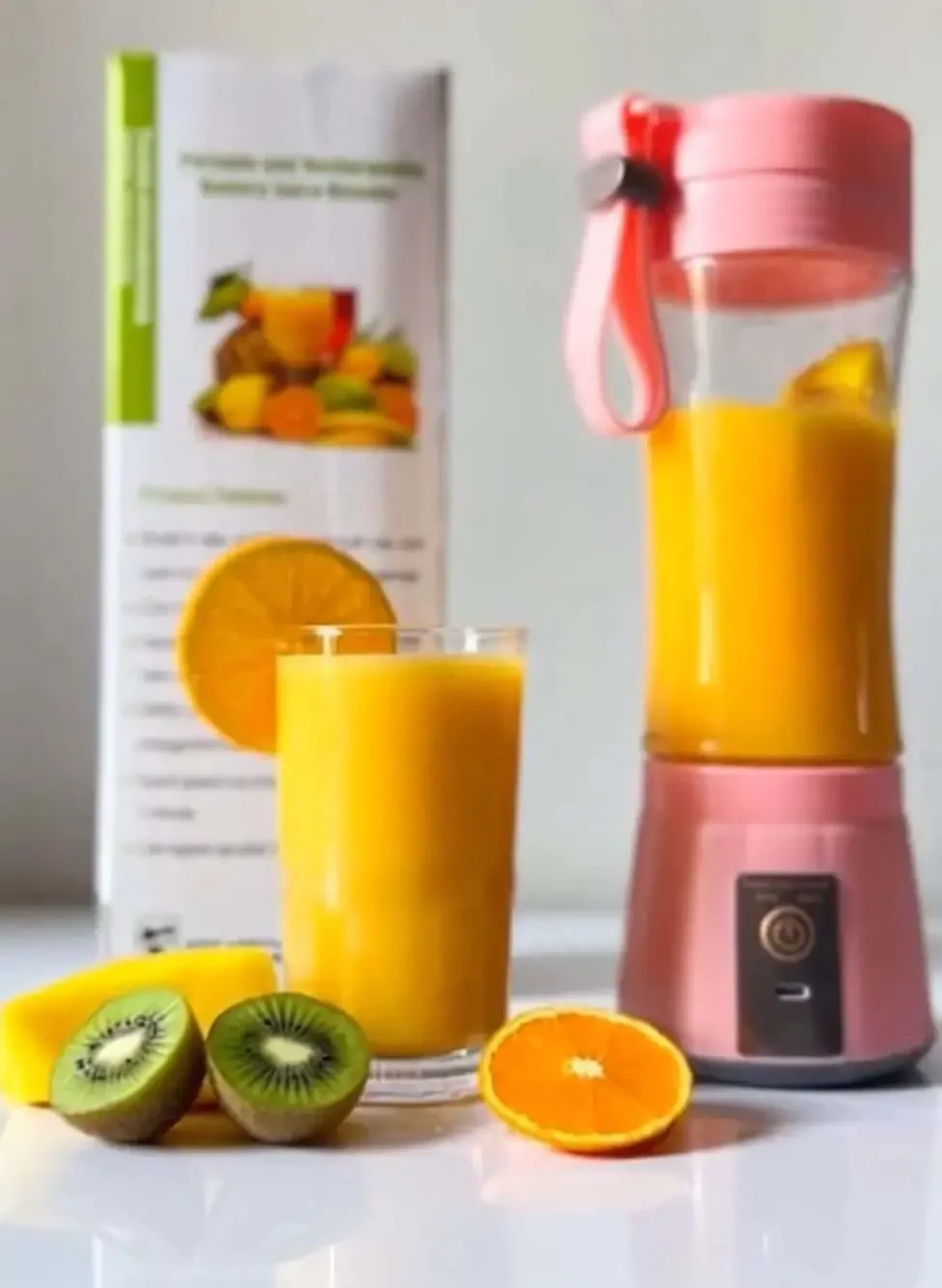 Portable and Rechargeable Battery Juice Blender 380ml Model HM-03